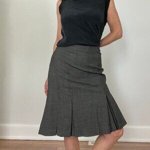 Max Mara designer pleated skirt career midi made in Italy size 8 US medium